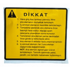 Hava Filtre kaz Etiketi MF 255T